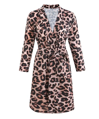 Image of SUFEINI Maternity Robe and Matching Swaddle Blanket Set, Plus Size Women Postpartum Robes Sleepwear New Mommy Gift