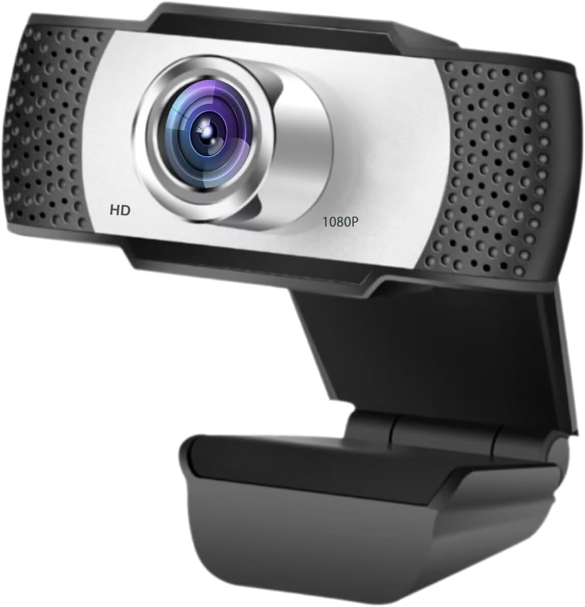 1080P HD Webcam with Microphone, Adjustable Light, Widescreen USB Computer Camera for PC Mac Laptop, Plug and Play, for Zoom/Skype/Teams, Conferencing and Video Calling