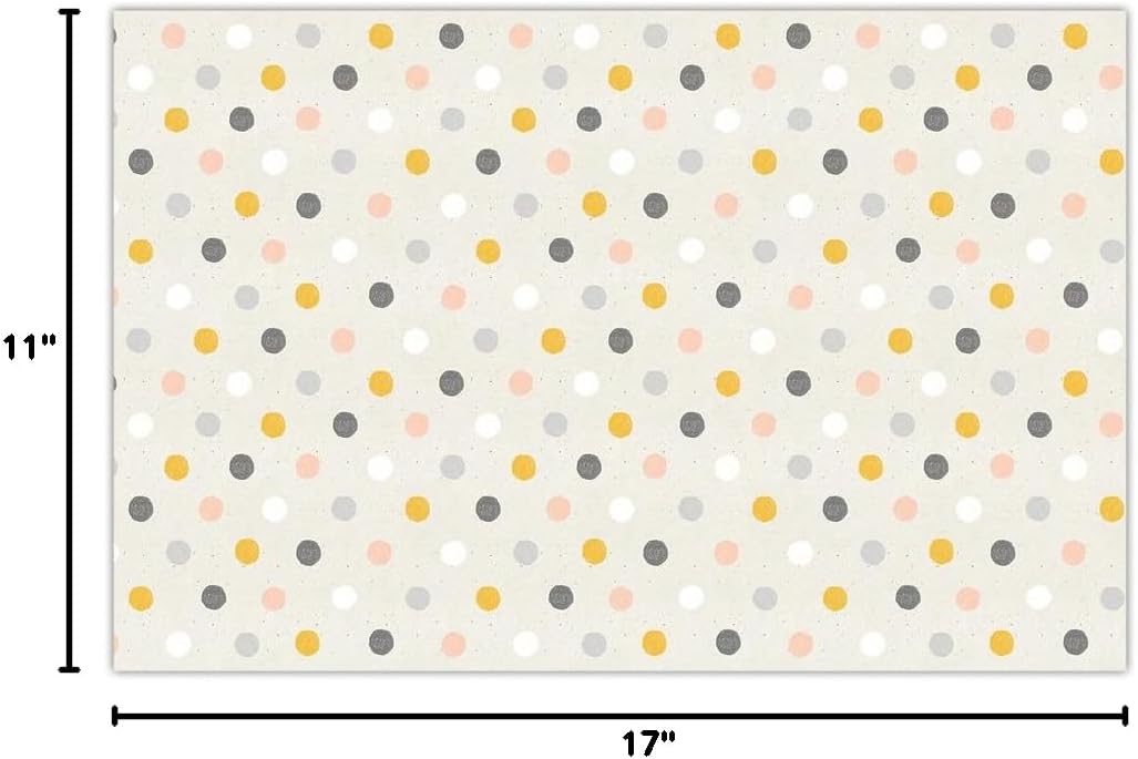 DB Party Studio Baby Shower Disposable Paper Placemats Pack of 25 Fun Polka Dots Table Setting Girl Boy Gender Neutral Infant Brunch Dinner Newborn Sprinkle Parties 17" x 11" Easy Cleanup Place Mats