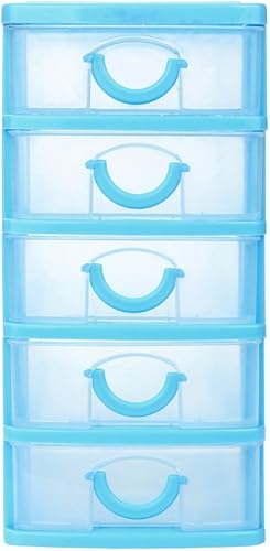 Miniatura 4 de Mini organizador de escritorio, cajón de plástico, cajones de almacenamiento de suministros de oficina, cajones de almacenamiento para organizar