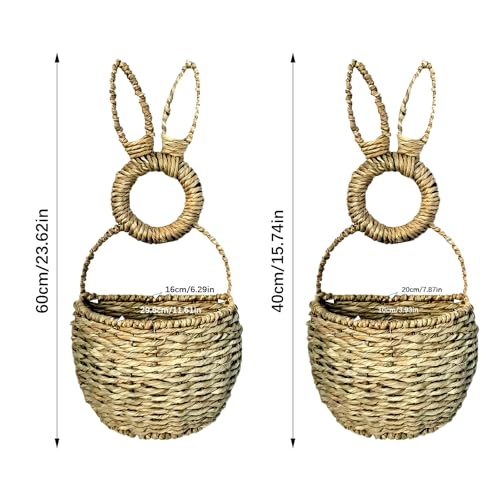 Panier mural en rotin pour ranger vos clés et petits objets - 7