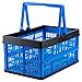 Produktbild Grizzly Klappbox mit Griff - faltbar aus Kunststoff - Einkaufskiste klappbar und stapelbar 16L blau