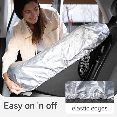 Image of Baby Uma Infant Car Seat Cover Baby - UV Shielding & Heat Blocking Universal Sun Shade for Baby Car Seat, Reflective & Foldable PET Aluminium Cover