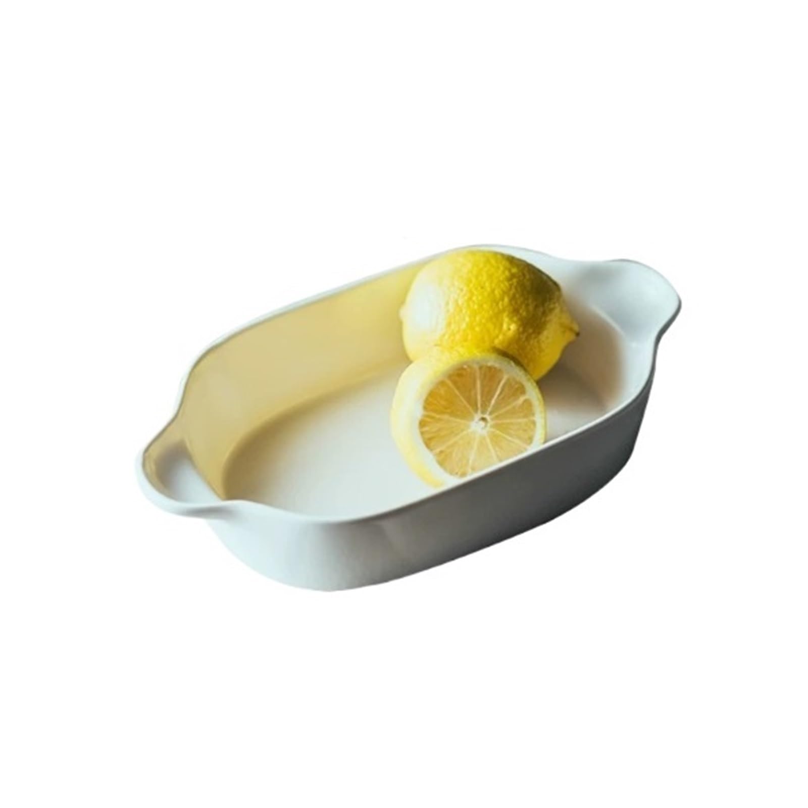 Dh2yjnbf3 Baking Dish Rectangular Ceramic Baking Dish for Oven Baked Casserole Dish for Oven(White)