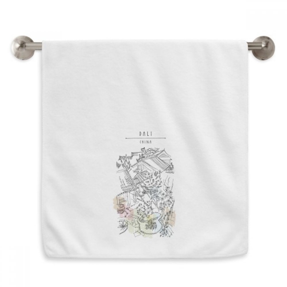 Serviette débarbouillette ultra douce motif Parc Dali absorbante pour soin du visage