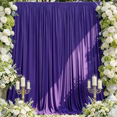 Cortinas Fondo Fotográfico Morado 5x7FT 2 Paneles miniatura 1