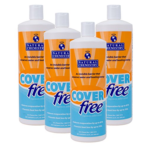 Natural Chemistry Cover Free, 32 oz, Pack of 4, Liquid Solar Blanket, Advanced Mono-Layer Technology, pH Neutral Formula, Safe to Use with All Sanitizing Systems