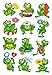 HERMA 5601 Lustige Tiere Sticker für Kinder, Frösche (36 Aufkleber, Papier, matt) selbstklebend, permanent haftende Motiv Etiketten für Mädchen und Jungen, bunt