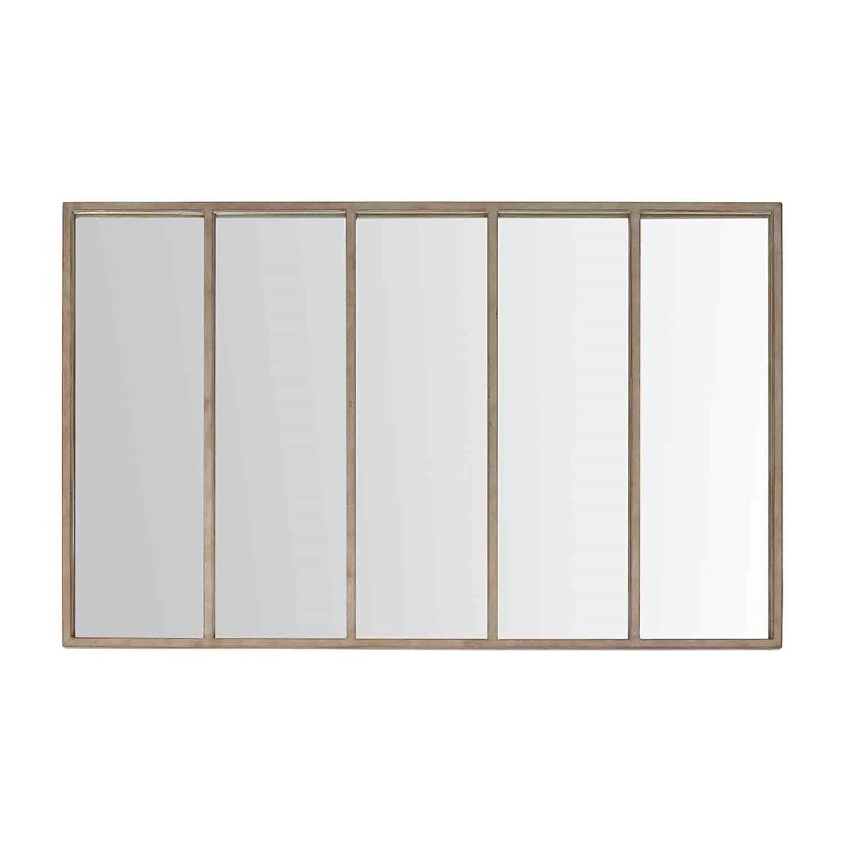 EMDE Lustro prostokątne metalowe z efektem szkła 140 x 90 cm Factory