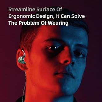 Yeabomy Wired Gaming Earbuds, QKZ Hi7T in Ear Monitor Headphones, Wired Earbuds Stereo Bass, HiFi IEM Earphone, Without Detachable Cables (Green)