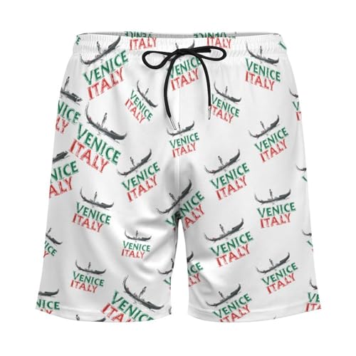 Venice Italy Mens Swim Trunks Swimming Board Shorts with Compression Liner Summer Beach Bottom3