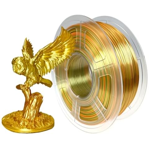 Stronghero3D PLA 3D Printer Filament 1.75mm,Multicolors,Silk Gold,1kg(2.2lbs) Accuracy +/-0.05mm for ender3 Cr10 Cover