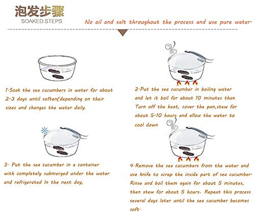 Dabc Oak Land 大包装 16Oz=453G Sun Dried Wild Caught 5~6 Years Mexico Sea Cucumber, Aaa Grade All Natural Nutritious 5~6年参龄特级墨西哥野生鲍鱼参/梅花刺参 50~60Pcs/Lb S# Box #TOP5