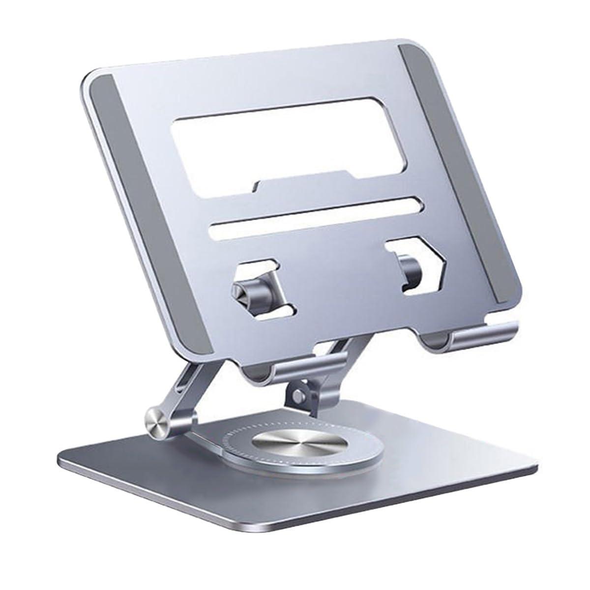LEIYTFE Soporte De Ordenador Portátil Giratorio 360º para Escritorio Soporte Ergonómico para Portátil Ajustable En Altura Protección Antideslizante De Silicona,para Oficina En Casa (Color : Silver)