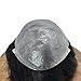 SINGA HAIR Thin Skin Mens Toupee Human Hair Piece Replacement V-looped 0.06mm Ultra Thin Skin Hair System Toupee for Men Hairpieces Black Brown Blonde Gray Hair Units Wigs for Men 1B#