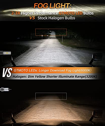 Gtmoto For 2005 2006 2007 2008 2009 2010 2011 2012 2013 2014 2015 2016 Ford F250 F350 Led Headlights And Fog Light Bulbs, F450 F550 Super Duty Truck Lights, 6000K Cool White H13 H10 Led Combo, 4 Pack #TOP2