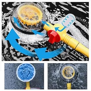 Kit Professionale per Pulizia Pannelli Fotovoltaici - Spazzola Rotante per Auto e Camion, Kit Di Lavaggio