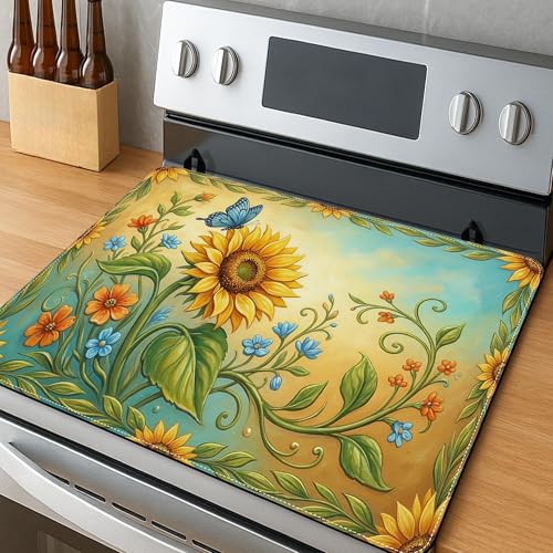 Protéger plaque induction des rayures : Housse tournesol lavable - 5
