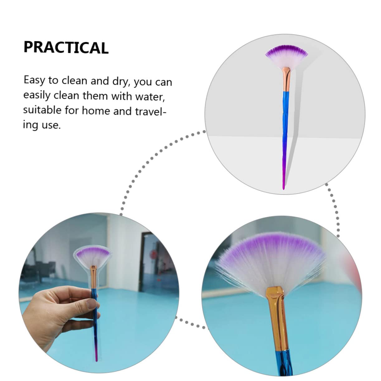 DOITOOL 30pezzi Pennelli Per Applicatore Per Maschera Brush Fan Per Trucco e Blush Strumenti Per Bellezza Professionale Sfumato