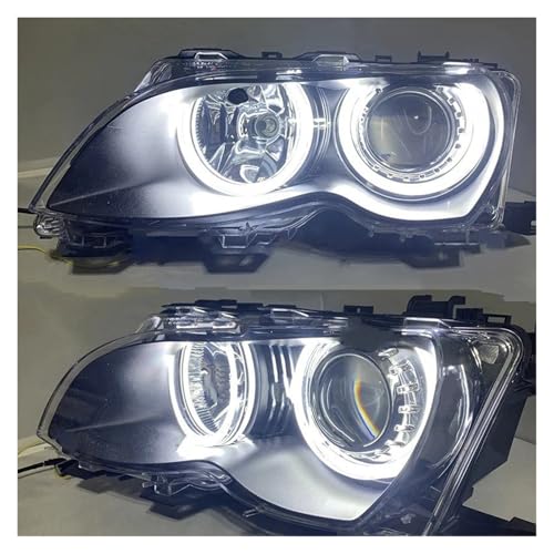 Kit halo para faros BMW E36 E46 E39 E38 estilo DTM acrílico cristal claro 5