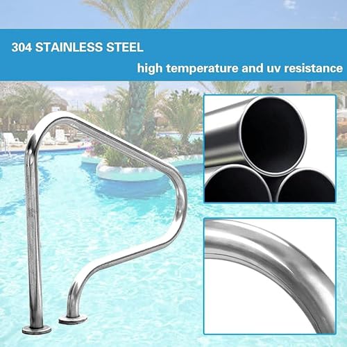 Pasamanos para piscina: barra de seguridad duradera para un fácil acceso y apoyo en piscinas interiores y exteriores