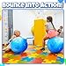 Bedwina Bouncing Ball for Kids – 20 Inch Hopper Ball with Handle and Pump | Fun & Durable Bouncy Toy for Children | Safe Inflatable Hopping Toy for Indoor & Outdoor Play, Exercise & Active Fun