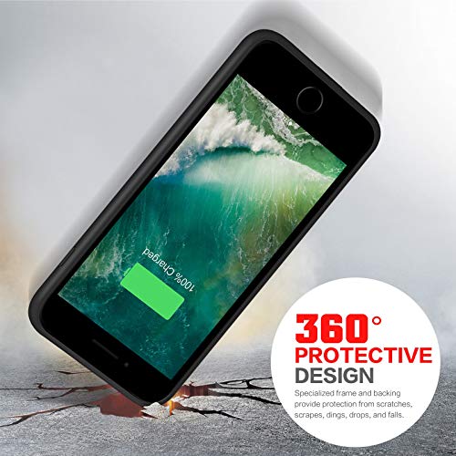 image for Xooparc Battery case for iPhone 8/7, [6000mah] Upgraded Charging Case 