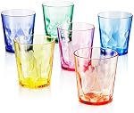 SCANDINOVIA - 13 oz Unbreakable Premium Drinking Glasses - Set of 6 - Tritan Plastic Tumbler Cups - Perfect for Gifts - BPA Free - Dishwasher Safe - Stackable