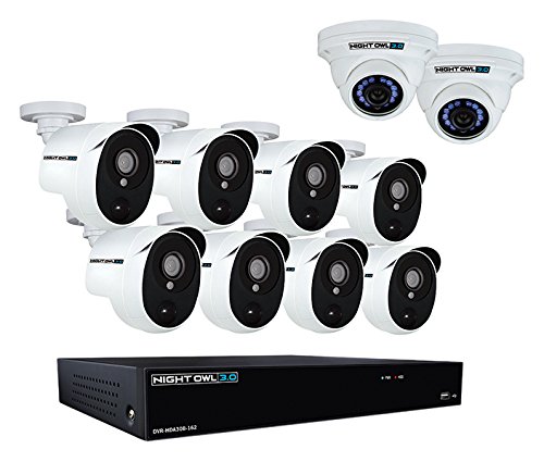 Night Owl CL-HDA30-161022P-B 16 Channel 3MP Extreme HD Video Security System with 2 TB HDD & 8x3MP Bullet Cameras, White