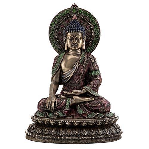 Estatua Buda Shakyamuni 10.5 pulg. Bronce y resina