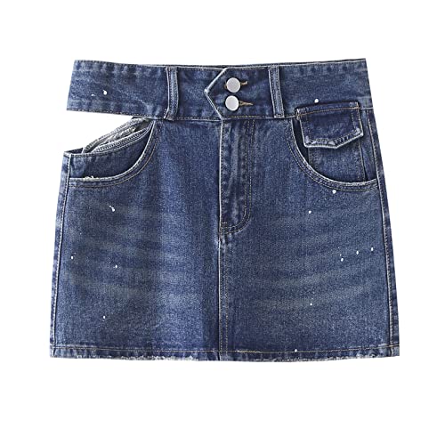 Women's Denim Skirt Women's Summer Retro Denim Short Skirt Package Hip Slim Skirt Summer