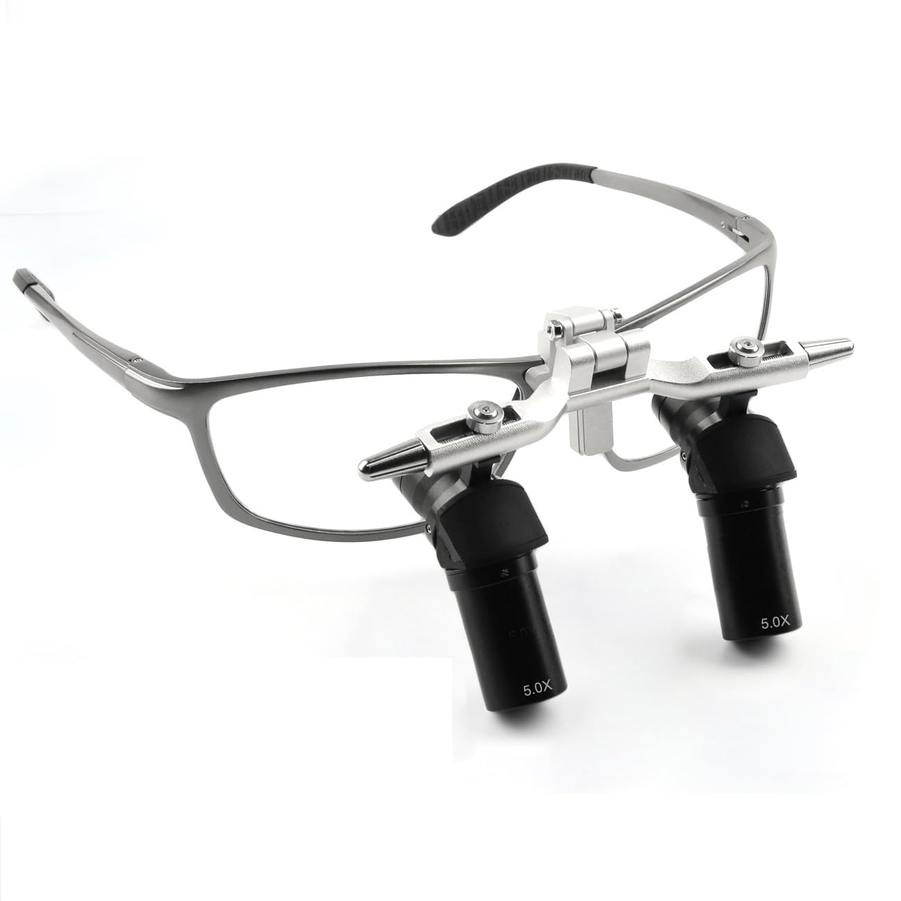 Adegbojo 5X Ergo Loupes,45° Ergonomic Design,Bend Head Adjustable Magnifying Glasses,Ergonomic Binocular Magnifier 350-450mm
