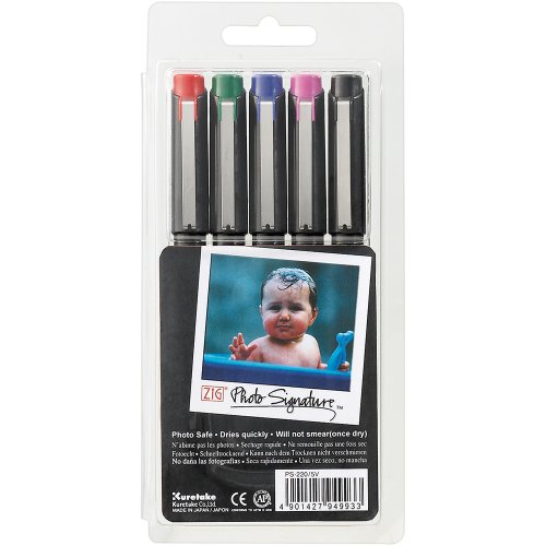 Zig 2mm Tip Photo Signature Markers, Assorted Color