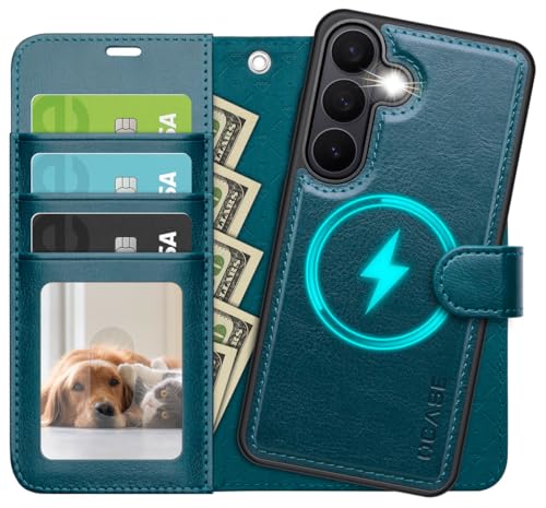 Étui Samsung Galaxy S26 en cuir PU premium avec coque magnétique amovible