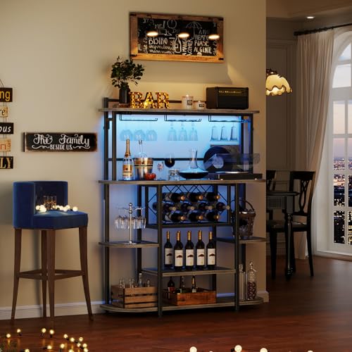 ROCHECASA 6-Tier Wine Rack with LED Light