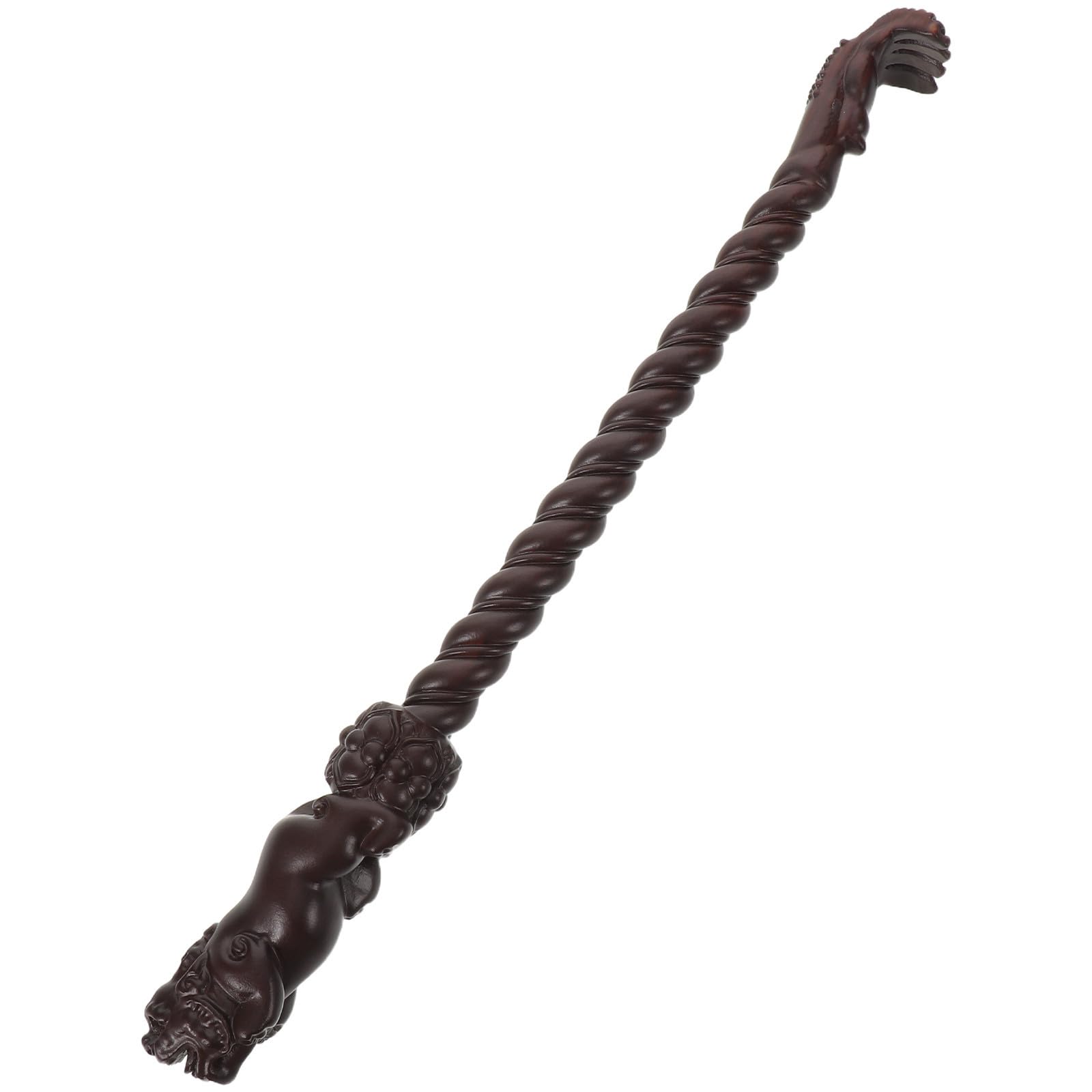 Rascador de Espalda Manual de Madera de 15 Pulgadas, Ébano