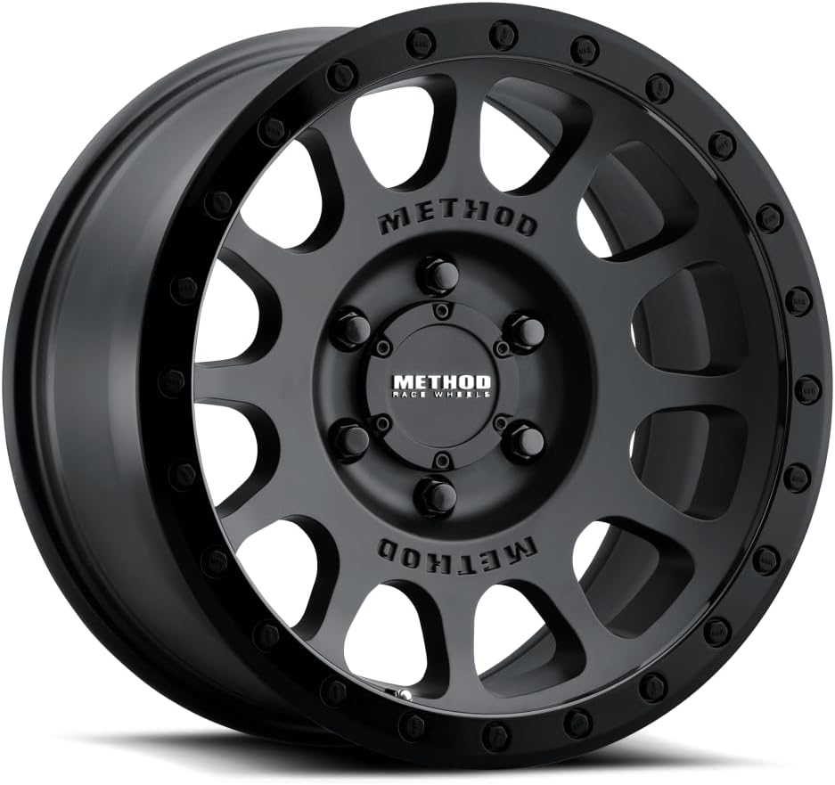 Method Race Wheels 305 NV Black Wheel with Matte Gloss Lip (17 x 8.5 inches /6 x 5 mm, 25 mm Offset)