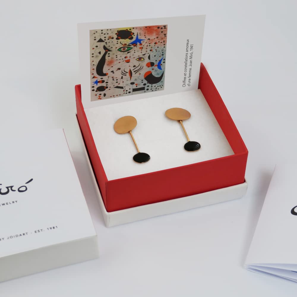 PENDIENTES DORADOS MIRÓ JEWELRY | Diseñado por Joidart | Colección Miró | Metal con baño de oro de 24 K
