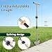 Harrms Lawn Edger Tool, Manual Lawn Edging Cutter Long Handle 86-106cm, Stainlesss Steel Sharp Half Moon Hand Edging Trimmer for Sidewalk, Yard, Garden, Flower Bed, Border, Cable Burying, Silver