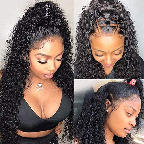 ARIETIS Hair 12 Inch 13X4 Lace Frout Wigs Human Hair Water Wave For Black Women 150% Density Pre Plucked With Baby Hair Brazilian Remy Hair Hairline Natural Color