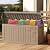 MAIUSCOLI Outdoor Waterproof Resin Storage Deck Box Lockable Outside Bench UV Resistant Bin Patio Porch Furniture Pool Float Garden Tool Cushion (Grey, 90 Gallon)