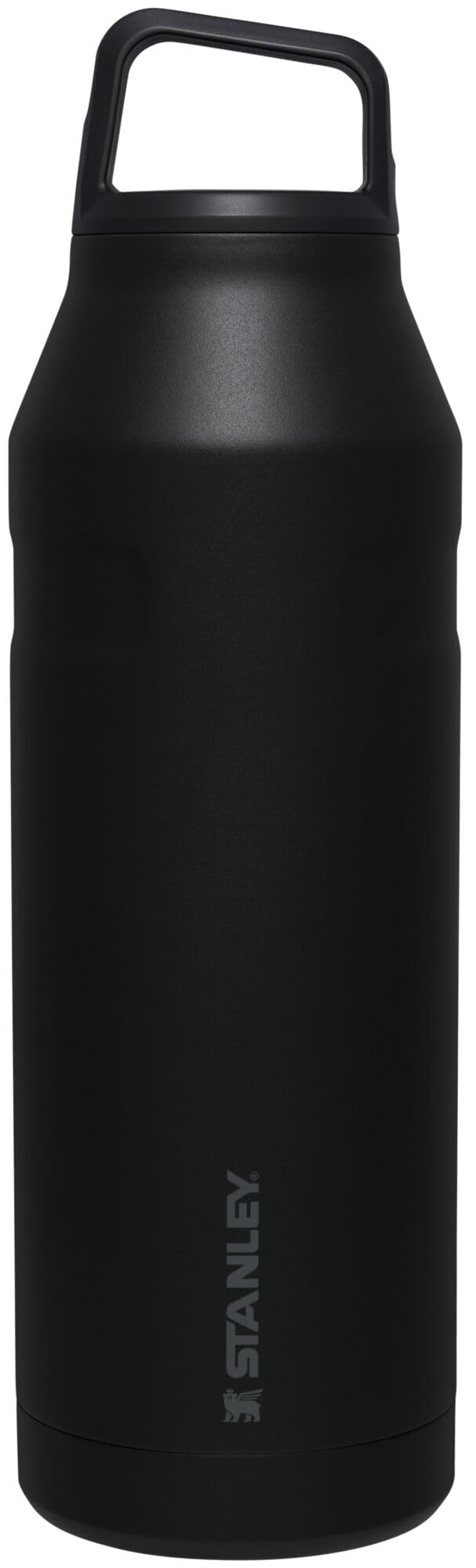 Stanley IceFlow Water Bottle with Lid and Grip 1.5L | Wide Mouth with Screw Closure | Lightweight and Leakproof for Travel and Sports | Insulated Stainless Steel | BPA Free | Black โ image 1