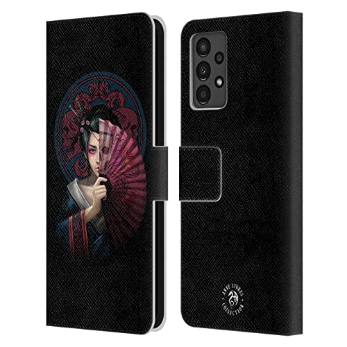 Funda tipo libro Samsung Galaxy A13 carcasa de cuero con grabado original de calavera