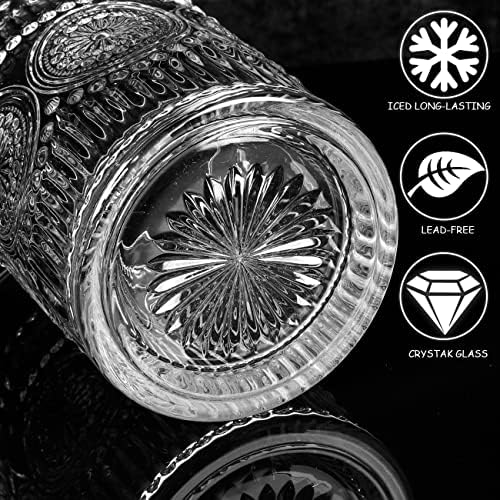 Gusnilo Cocktail Stirring Glasses for Whiskey Cocktail Mixing Glass 24oz Mixing Glass Mixing for Stirring Drinks,Old Fashioned Crystal Bar mixing Glass 710ml Cocktail Stirring Glasses 2PCS