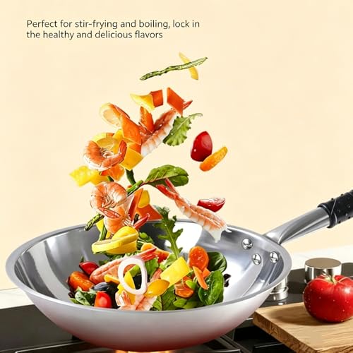 Wok de Acero Inoxidable con Tapa 14.2 in miniatura 2