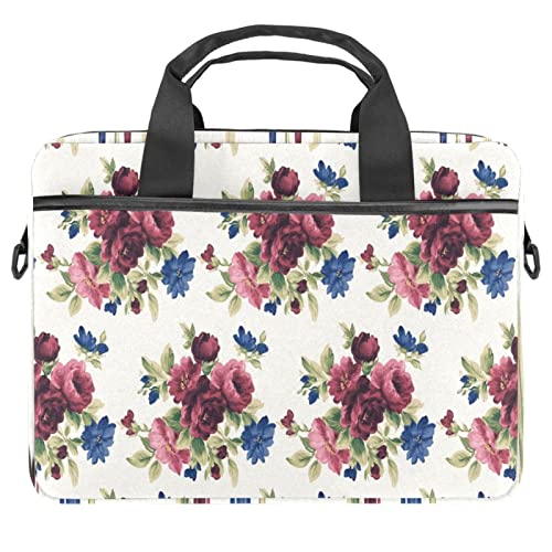 Sacoche à bandoulière pour ordinateur 13 à 14.5 pouces à motif floral multicolore