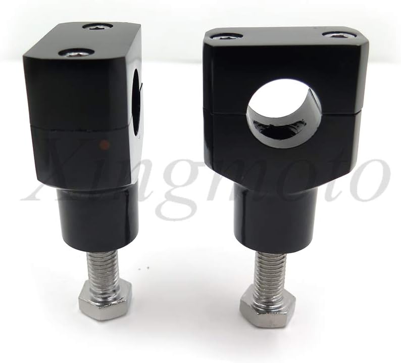 Motorcycle Black Round 7/8" 22mm 7/8 Inch Handlebar Riser Clamps for Harley for Kawasaki for Suzuki for Yamaha for Suzuki Boulevard for Suzuki Intruder VTX 1800 Tourer Shadow 750