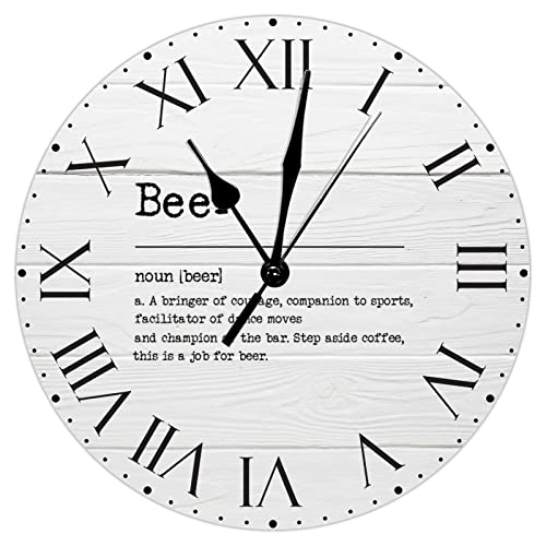 Horloge murale avec citations et typographie rétro pour décoration