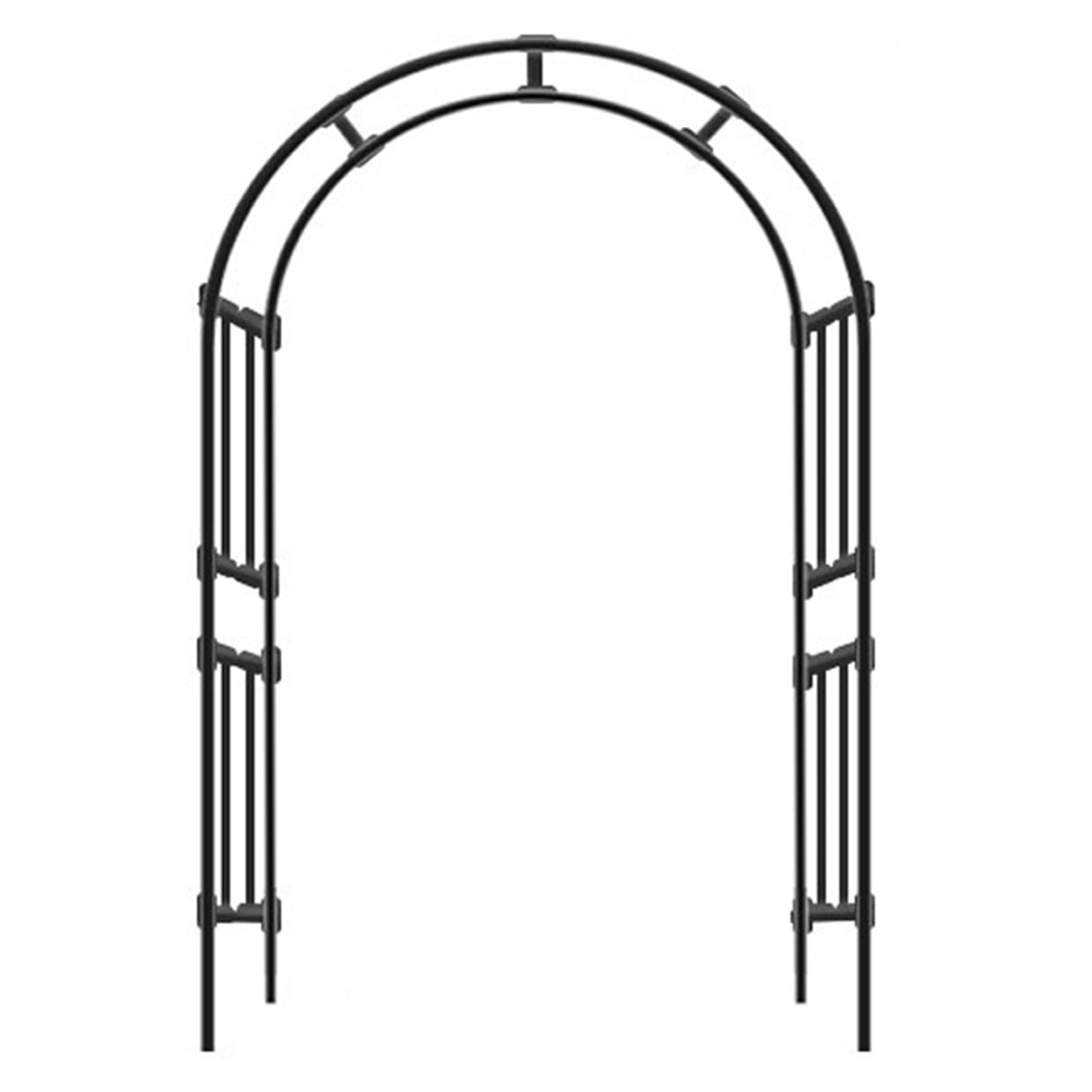 Arche de roses en métal noir extensible pour redresser les plantes grimpantes