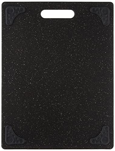 Dexas Grippboard Cutting Board With Non-Slip Feet, 11 By 14.5 Inches, Dark Granite Pattern And Black #TOP1